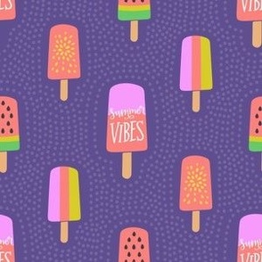 Summer Vibes Popsicles in Navy Blue - Small