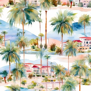 Palm Springs Landscape Watercolor