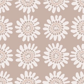 simple beige floral by rysunki-malunki