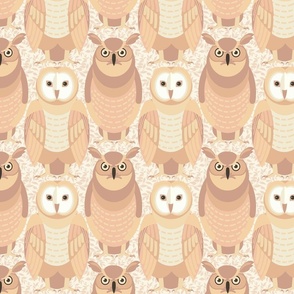 Owls Warm Earth Tones Updated