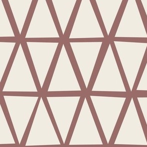 triangles_copper rose pink, creamy white_hand drawn simple geometric