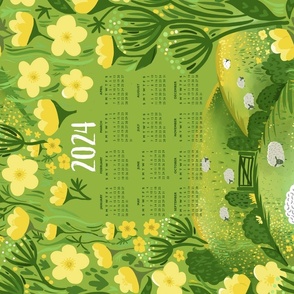 2024 Calendar Buttercup Meadow