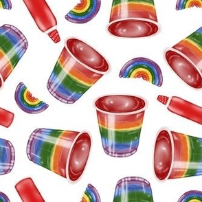 rainbow jelly shots