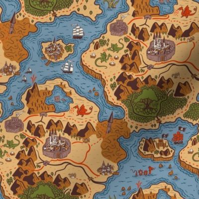 Fantasy Map in Colour, small