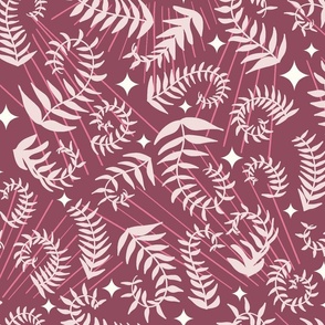 magical meadow ferns in pinks