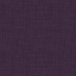 Double Linen - Dark Purple - Linen Texture - (Little Owl)