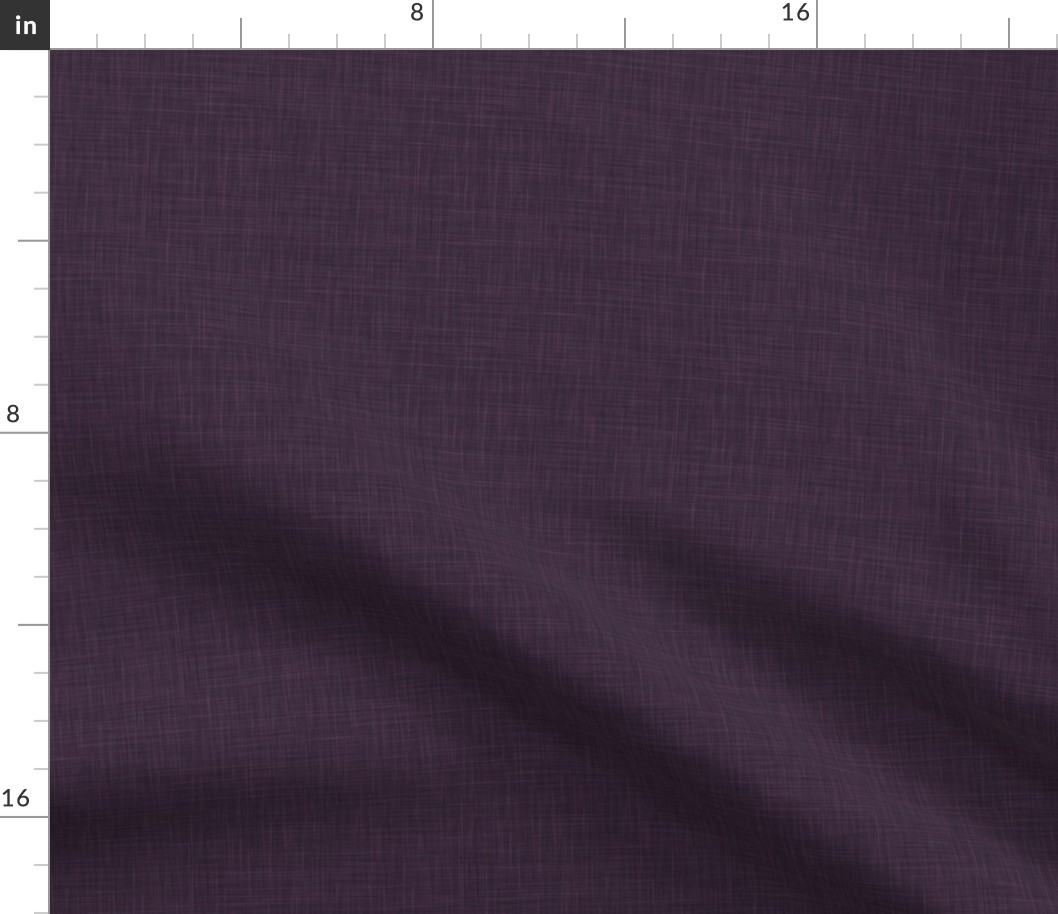 Double Linen - Dark Purple - Linen Texture - (Little Owl)