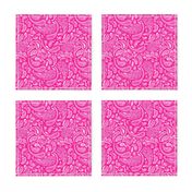 Hot Pink Barbiecore Paisley, Small