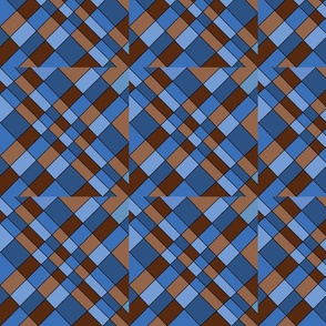 Quilt Brown Blue