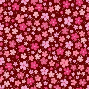 Ditsy Teaberry Floral
