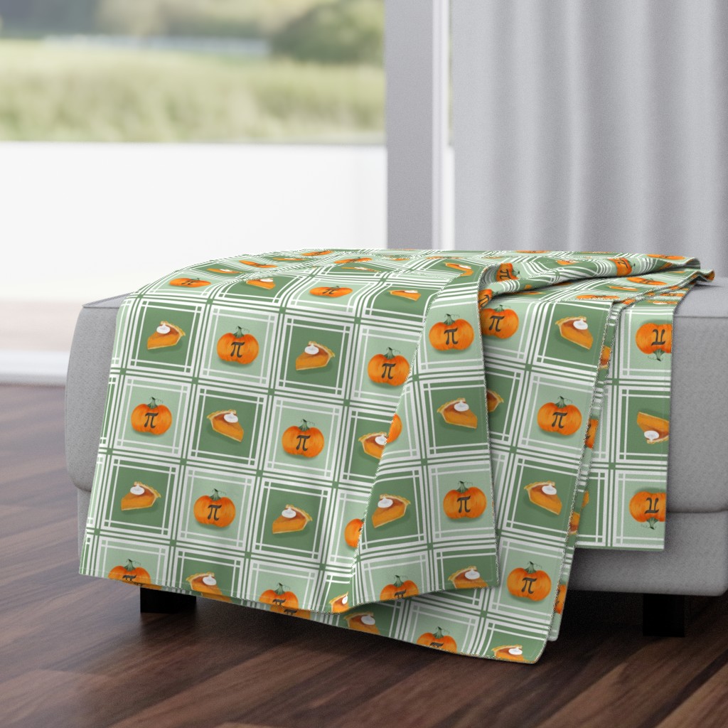 Pumpkin “Pi” Squares, Sage and Green