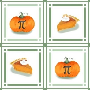 Pumpkin “Pi” Squares on White