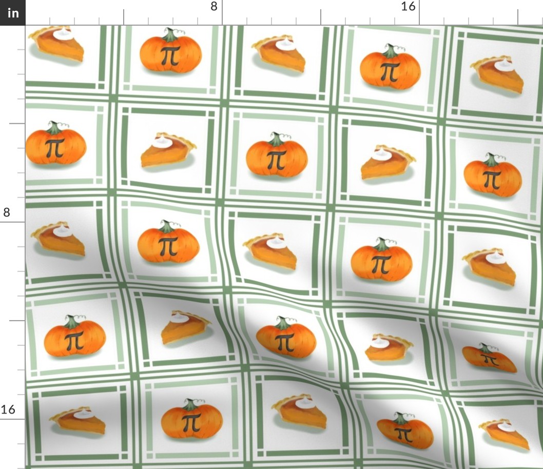 Pumpkin “Pi” Squares on White