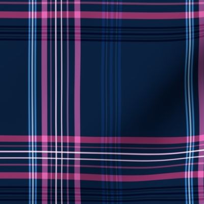 Purple Pink Navy Plaid Tartan check pattern Feminine