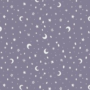 little moons and stars purple
