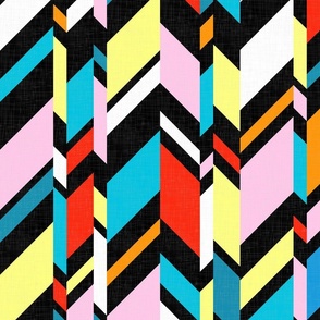 Modern Stripes - Vibrant Shades / Large
