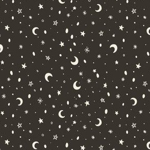 little moons and stars black