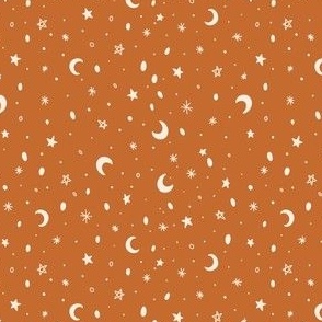 little moons and stars orange