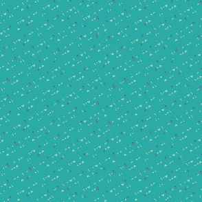 Berry Branches and Ribbons in Diagonal Arrangement with Turquoise Background (small)