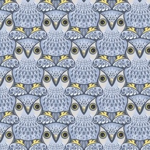 Cute owls light blue / grey