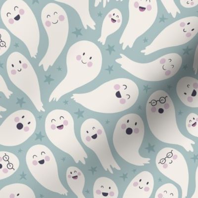 funny ghosts teal