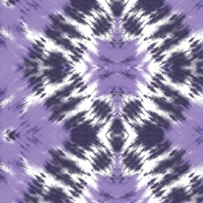 Purple and Black  Ikat / Tie dye Pattern / Large scale 