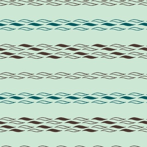Line of Waves in Green and Brown (small)