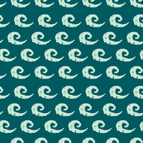 Simple Round Circular Waves Pattern in Green (medium)