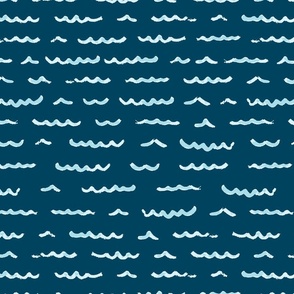 Wavy Lines in Shades of Blue (large)