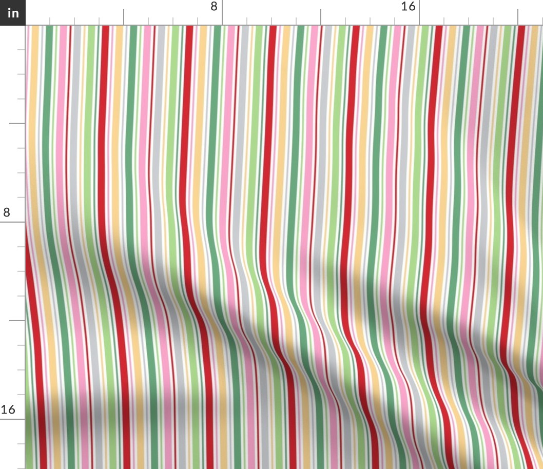 christmas stripe bright multi 3x3