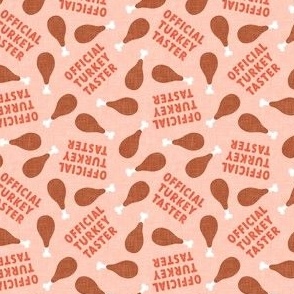 (small scale) Official Turkey Taster - Turkey Leg - Dog Fall Fabric - pink - C23
