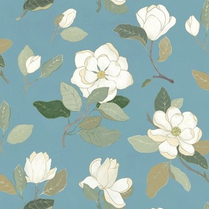 Magnolia on sky blue /medium/