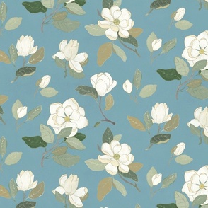 Magnolia on sky blue /small/