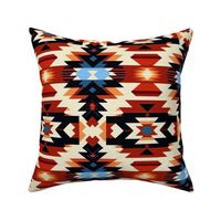 Red Hawk Overlook Native American Tribal Pattern Fabric