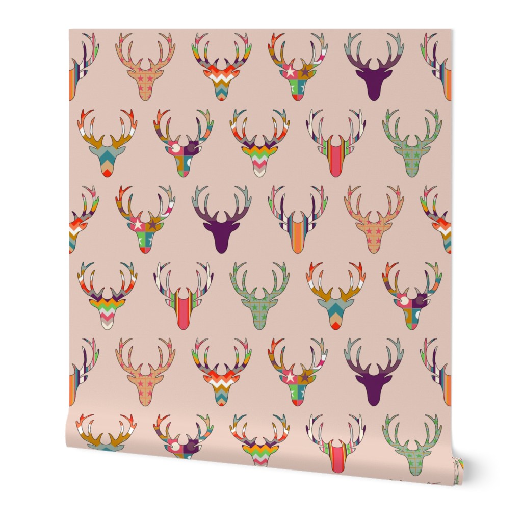 retro deer head blush