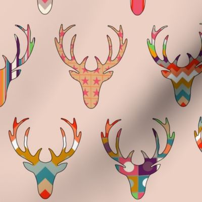 retro deer head blush