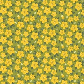 Buttercups in green - Small