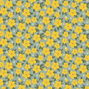 Buttercups in blue  - Small