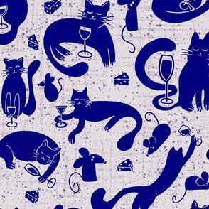 Cats Wine Party | Indigo Blue