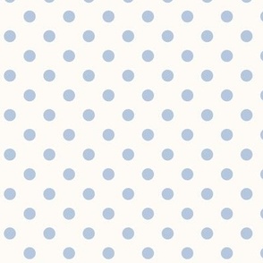 Dotty: Chambray Blue & Cream Polka Dot