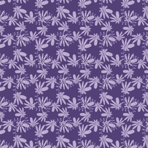 monochrome purple floral by rysunki_malunki