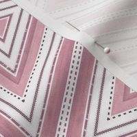 French Linen Fresh Pastel Pink White Summer Striped Triangles Pattern
