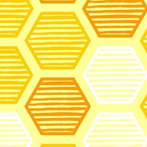 Golden Honeycomb Pattern - Medium Scale