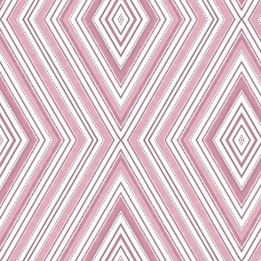 French Linen Fresh Pastel Pink White Summer Striped Rhombus Pattern