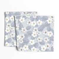 Apple blossom on a gray background