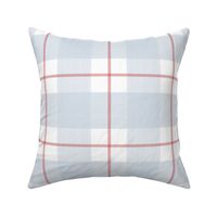 Custom Lyssa Real Red and Soft Sky Plaid Strie