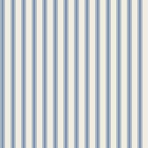 Ticking Stripe: Dark Chambray Blue & Off White Pillow Ticking