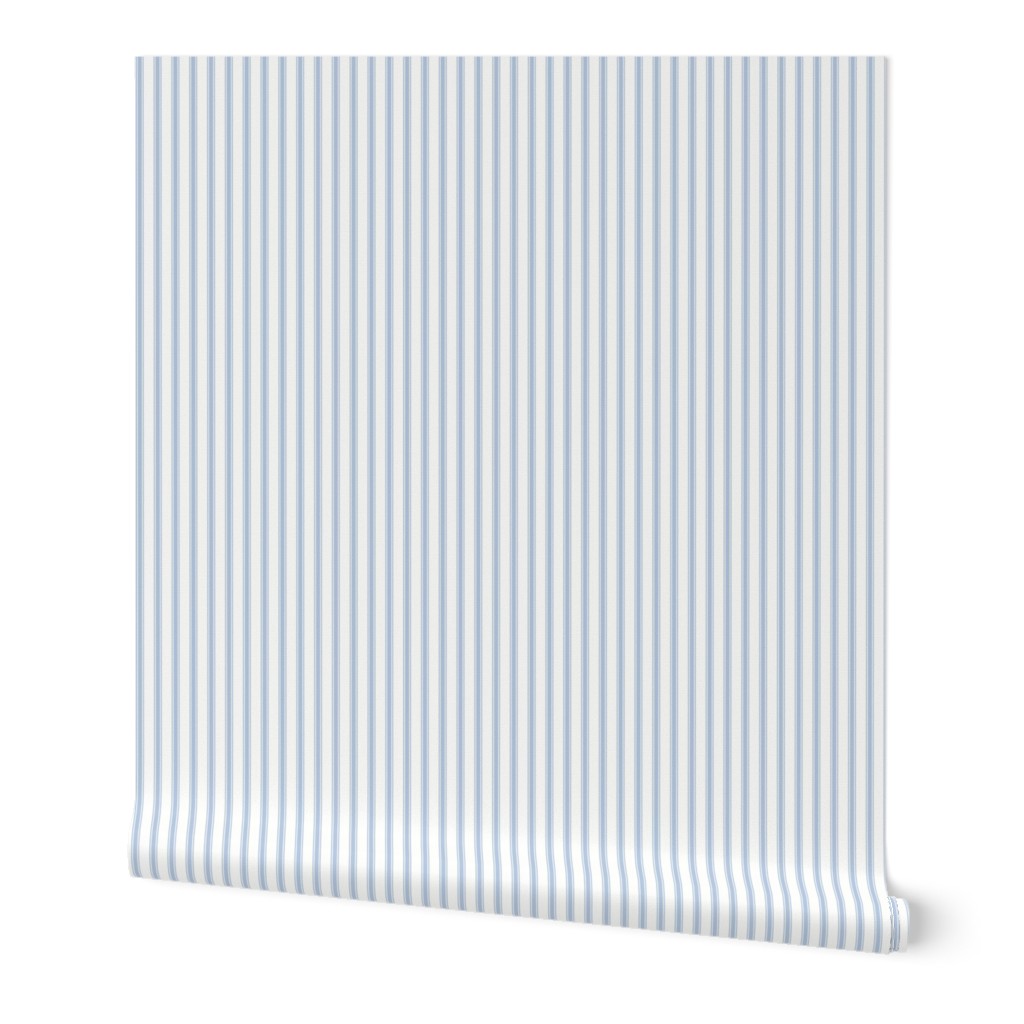 Ticking Stripe: Chambray Blue & White Pillow Ticking