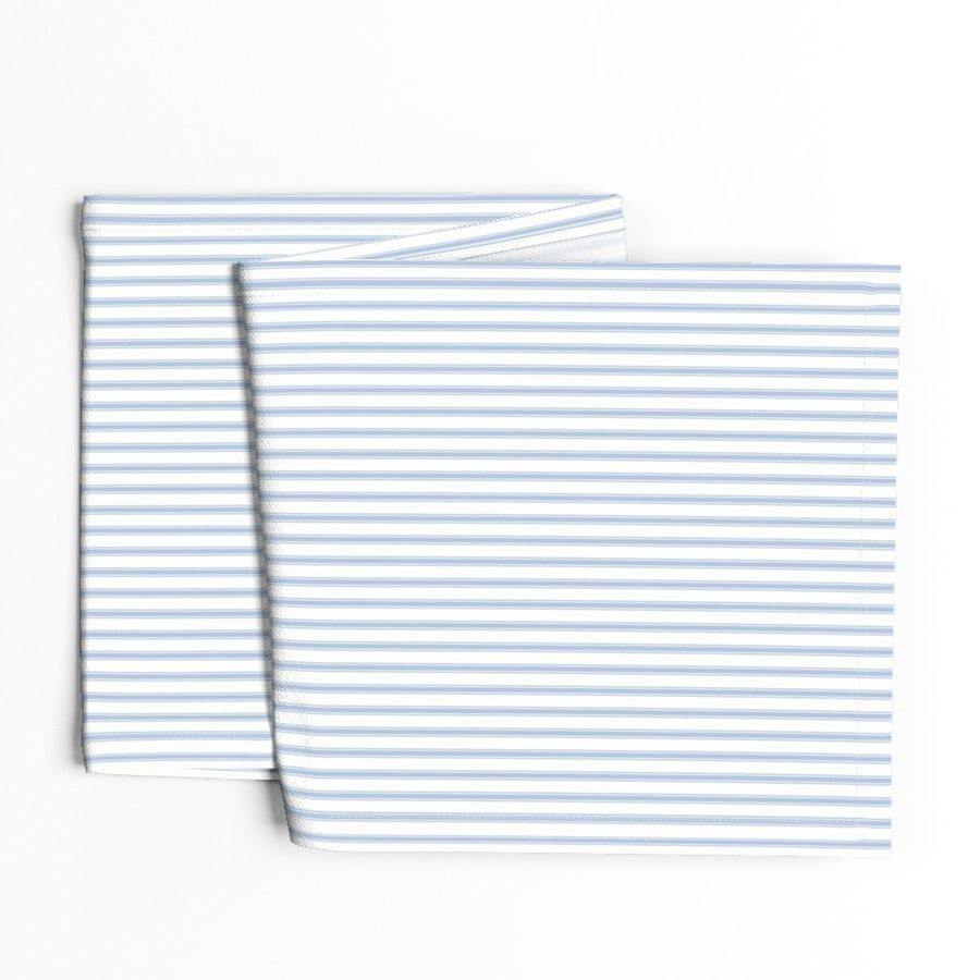 Ticking Stripe: Chambray Blue & White Pillow Ticking