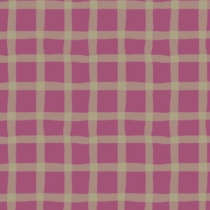 pink and sage green plaid